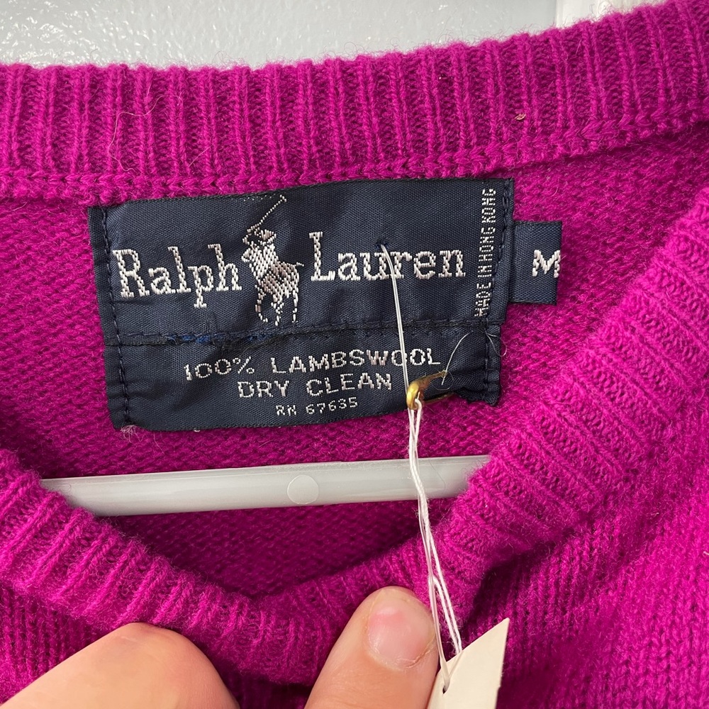 NWT Vintage Ralph Lauren Wool Sweater M - Picture 3 of 5